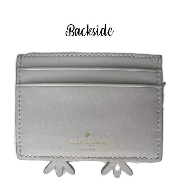 Kate Spade Snow Owl Credit Card Leather Case Gray - Picture 3 of 8